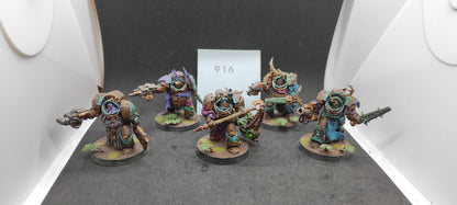 (5) Blightlord Terminators Death Guard Chaos Space Marines Warhammer 40k -2171-