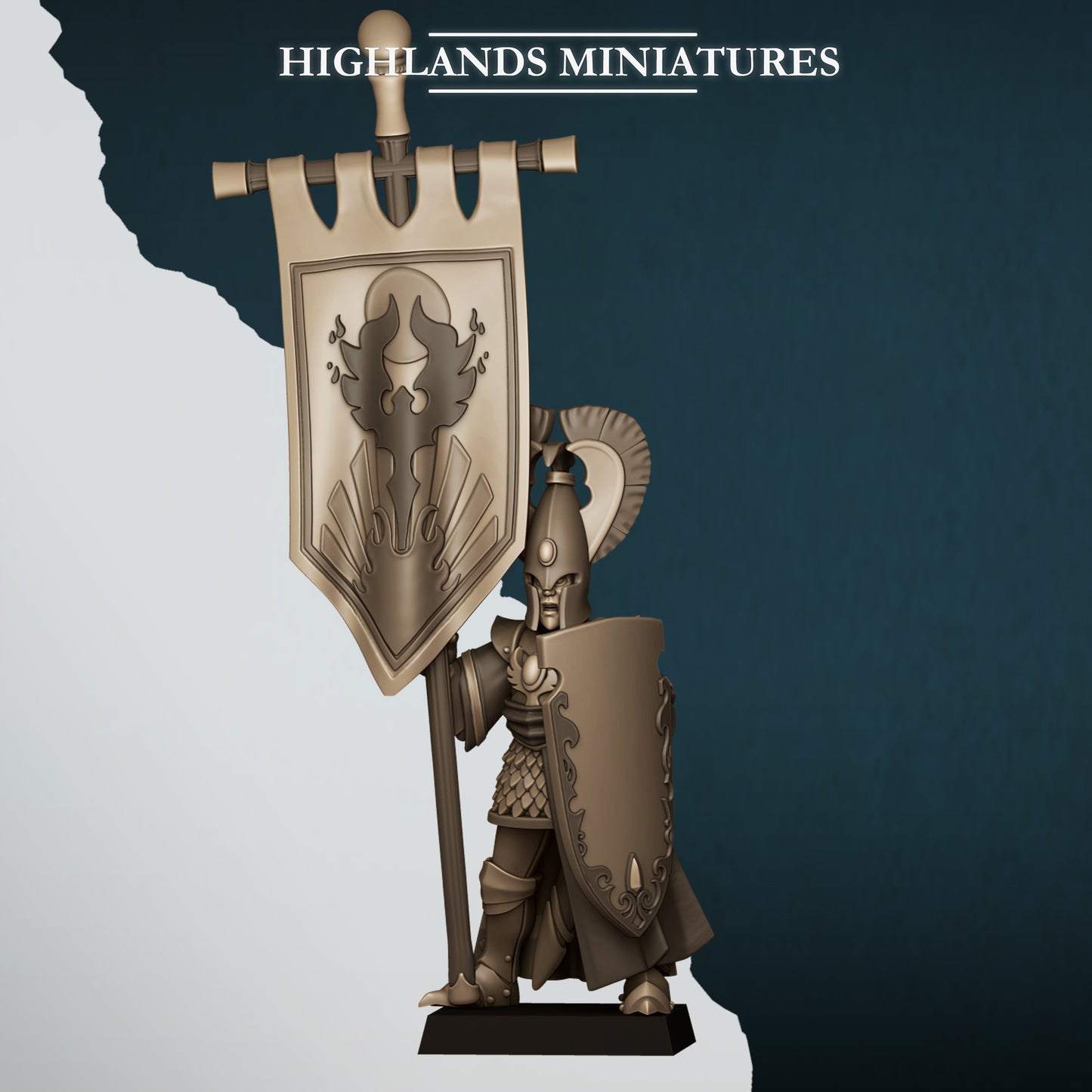 Dismounted Aegean Lord BSB - Highlands Miniatures (1)
