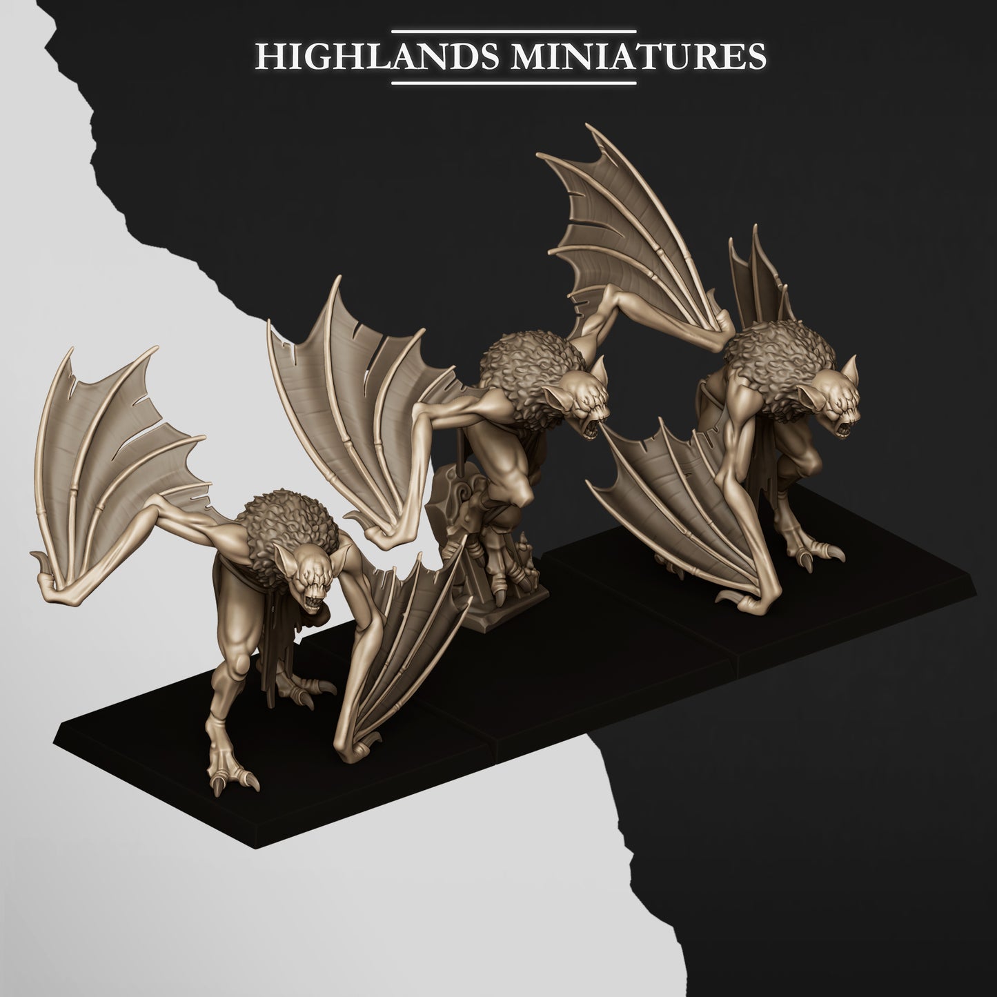 Crypt Bats - Highlands Miniatures (3)