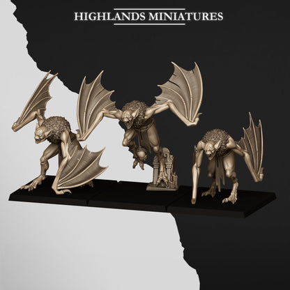 Crypt Bats - Highlands Miniatures (3)