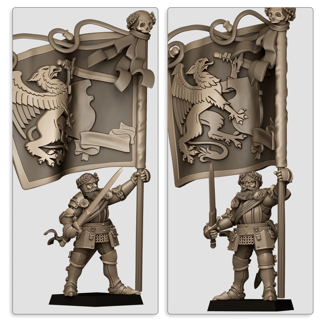 Sunland Battle Standard Bearer on Foot- Highlands Miniatures (1)
