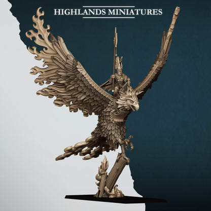 Aegean Elf Lord on Phoenix - Highlands Miniatures (1)