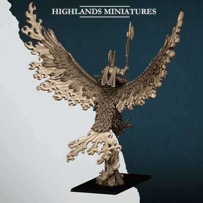 Aegean Elf Lord on Phoenix - Highlands Miniatures (1)