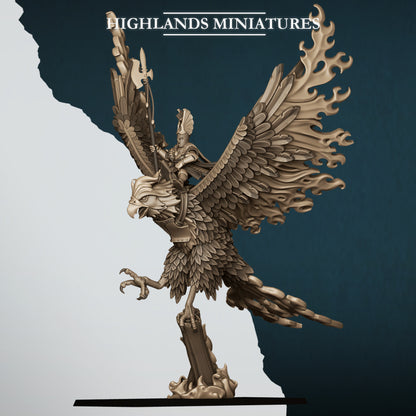 Aegean Elf Lord on Phoenix - Highlands Miniatures (1)