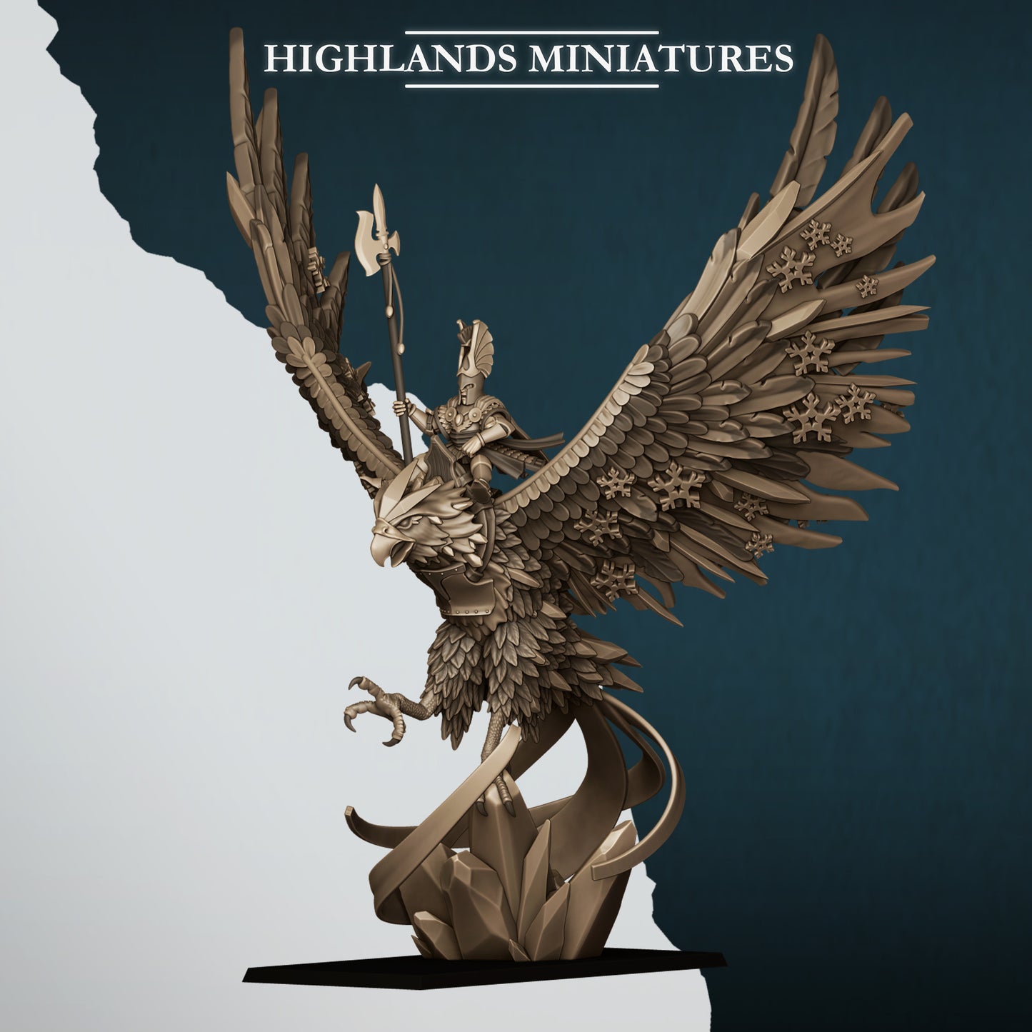Aegean Elf Lord on Phoenix - Highlands Miniatures (1)