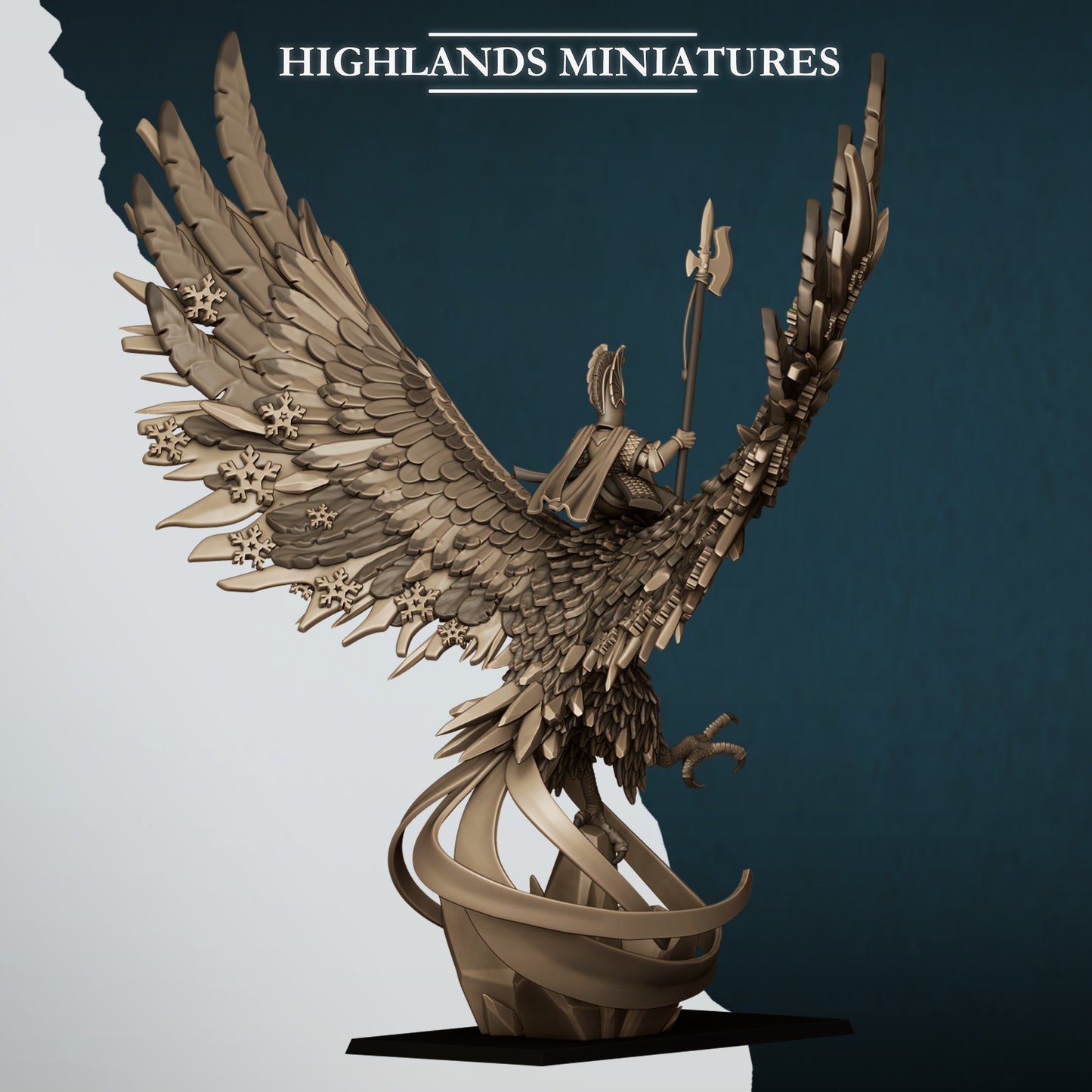 Aegean Elf Lord on Phoenix - Highlands Miniatures (1)