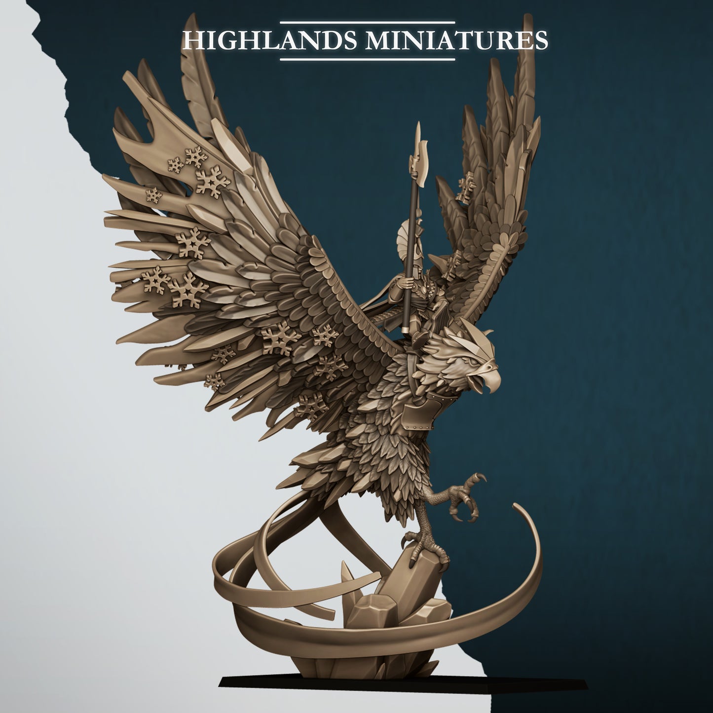 Aegean Elf Lord on Phoenix - Highlands Miniatures (1)