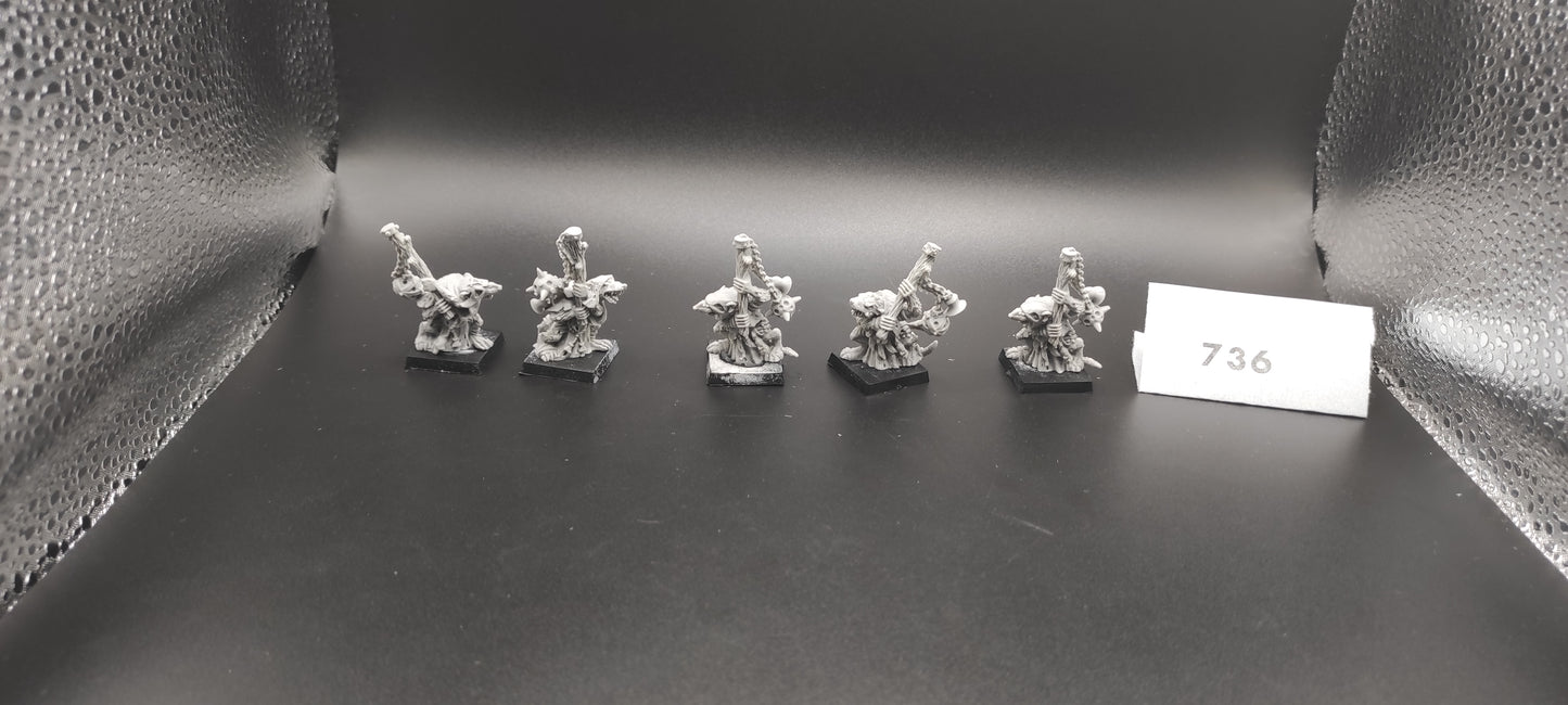 (5) Plague Censer Bearers Warhammer Fantasy Miniatures -736-
