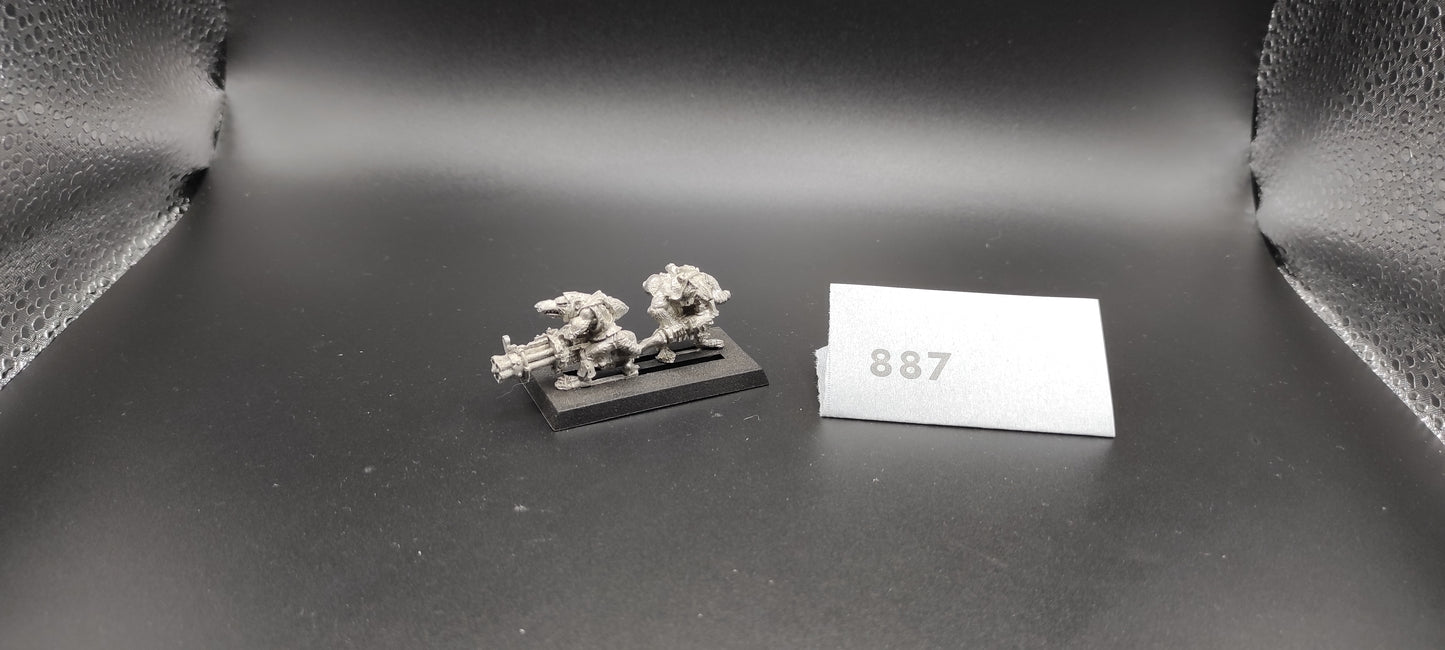 (1) Skaven Ratling Metal Warhammer Fantasy Miniatures -887-