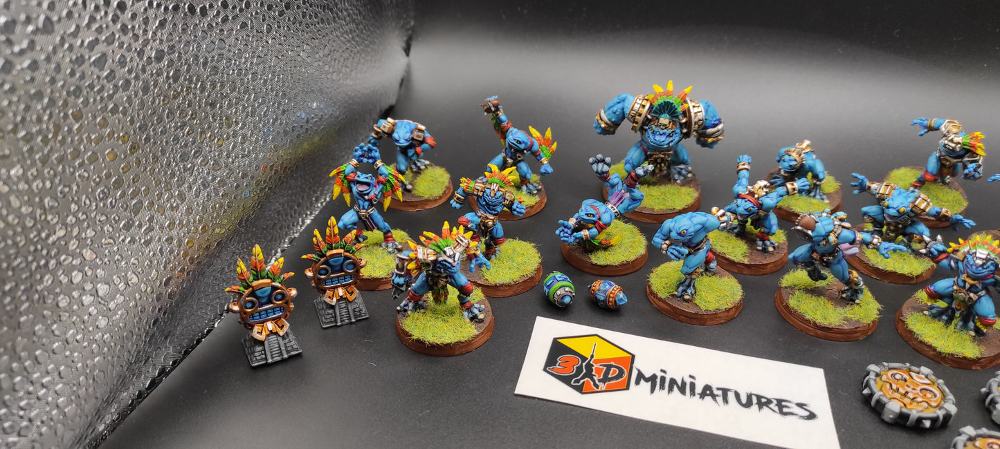 Compatible second hand blood bowl Fantasy Football Team Lizardmen Slann Resin Painted