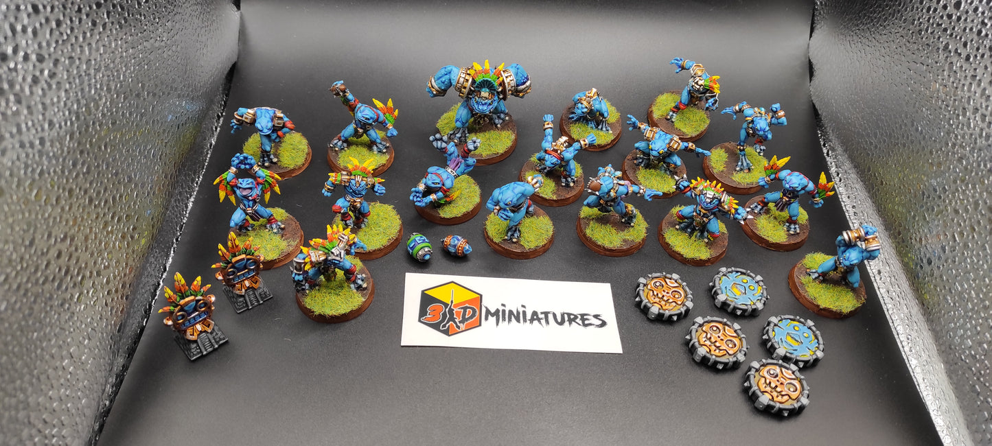 Compatible second hand blood bowl Fantasy Football Team Lizardmen Slann Resin Painted