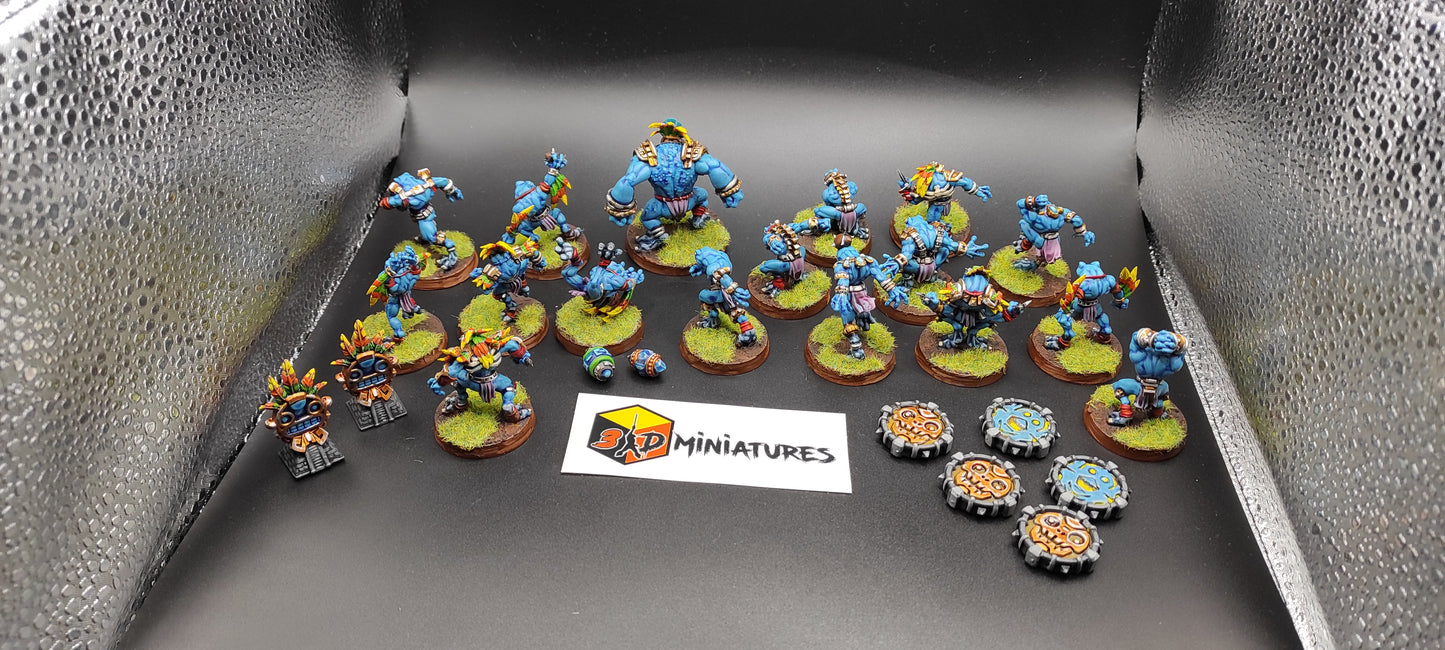 Compatible second hand blood bowl Fantasy Football Team Lizardmen Slann Resin Painted