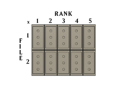 MBA Movement Base Adapter square 25x50mm to 30x60mm CAVALERY compatible with Warhammer TOW
