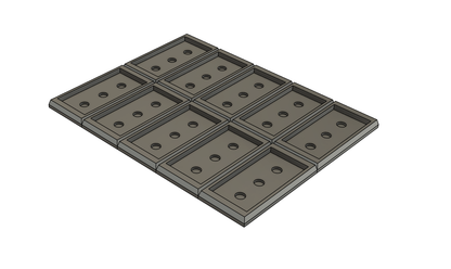 MBA Movement Base Adapter square 25x50mm to 30x60mm CAVALERY compatible with Warhammer TOW