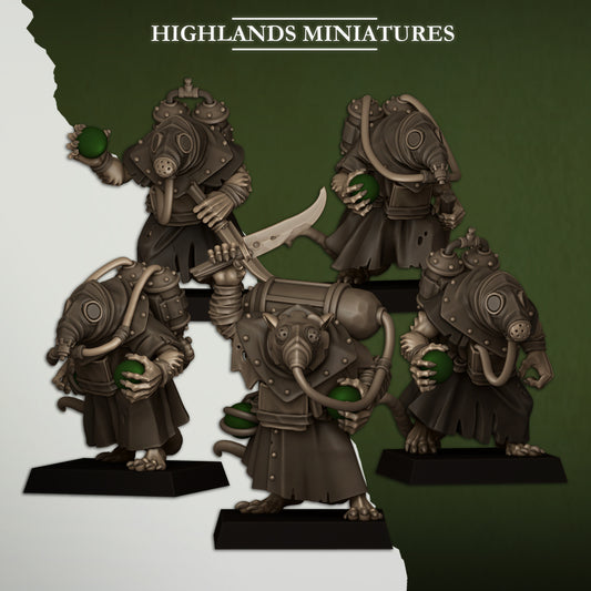 Sewer Poison Porters - Highlands Miniatures (5)