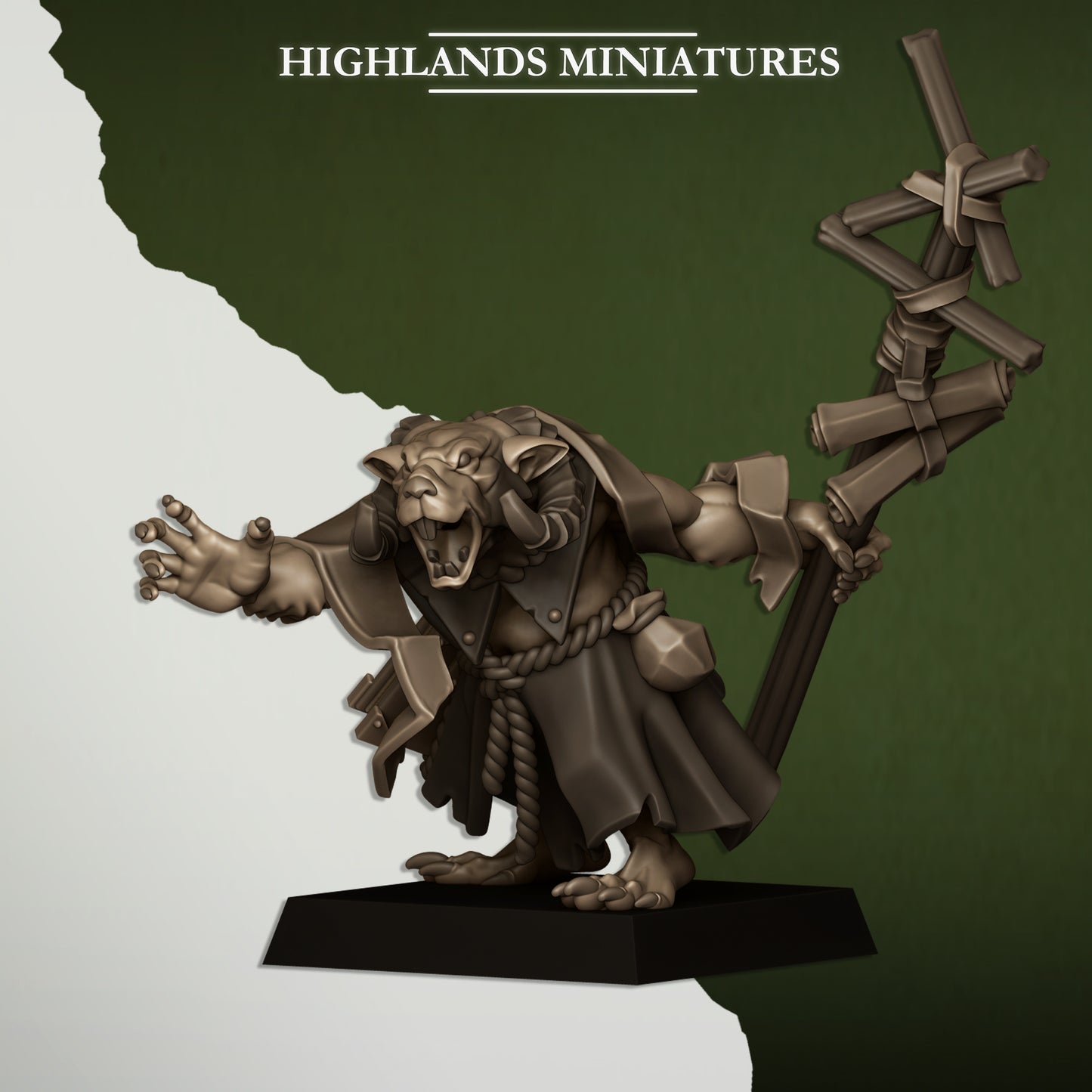 Sewer Vermin Warlock - Highlands Miniatures (1)