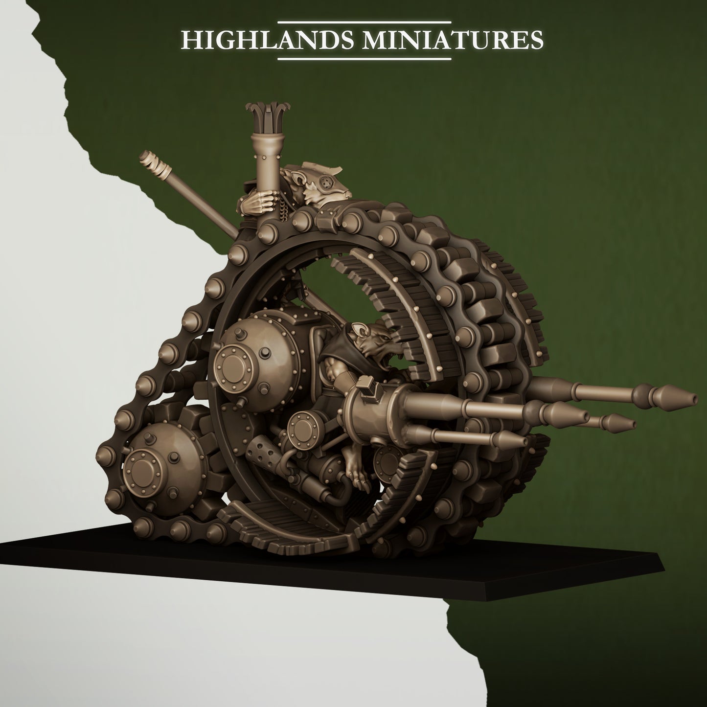 Sewer Vermin Wheeled Engine - Highlands Miniatures (1)