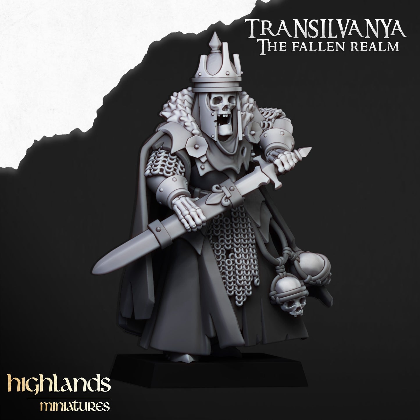 Skeletal Lord on Foot - Highlands Miniatures (1)