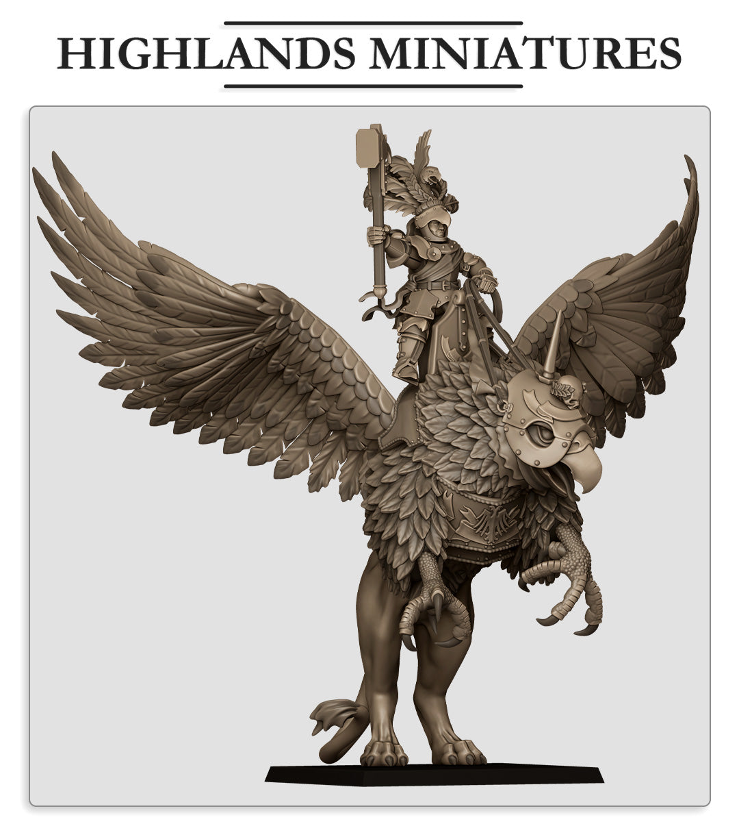 Sunland Emperor on Griffon - Highlands Miniatures (1)