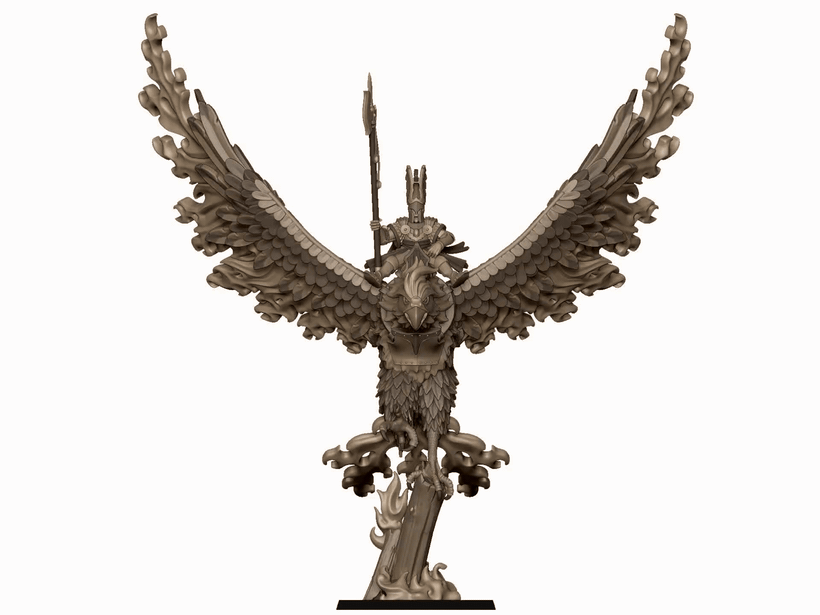 Aegean Elf Lord on Phoenix - Highlands Miniatures (1)