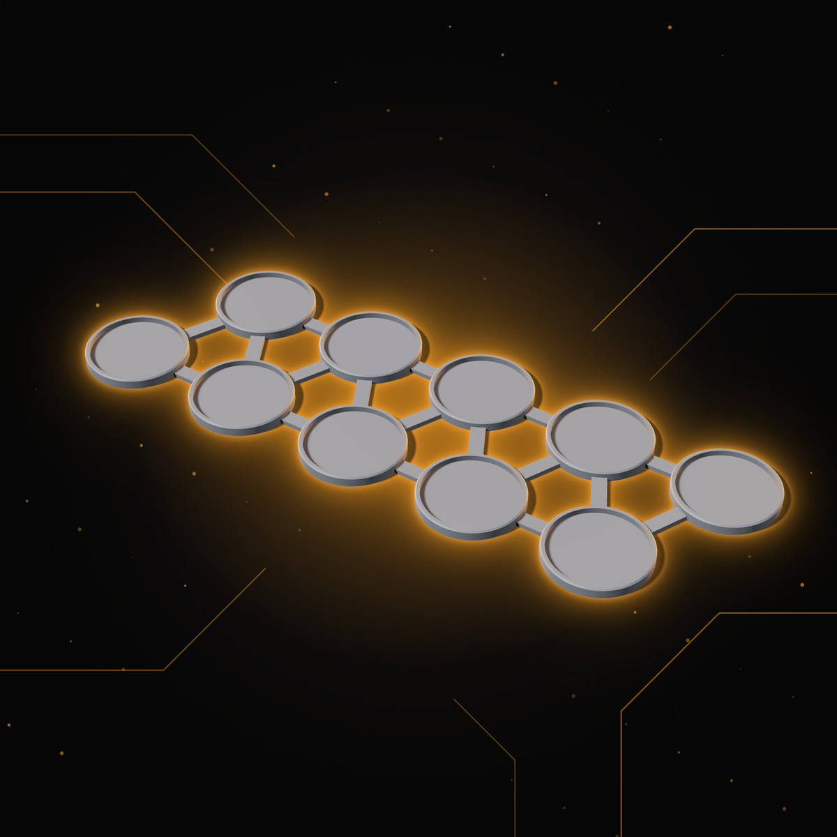 Round base tray designed with the Tray Forge