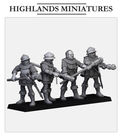 Gallia Shooters: Handgunners - Highlands Miniatures (4)