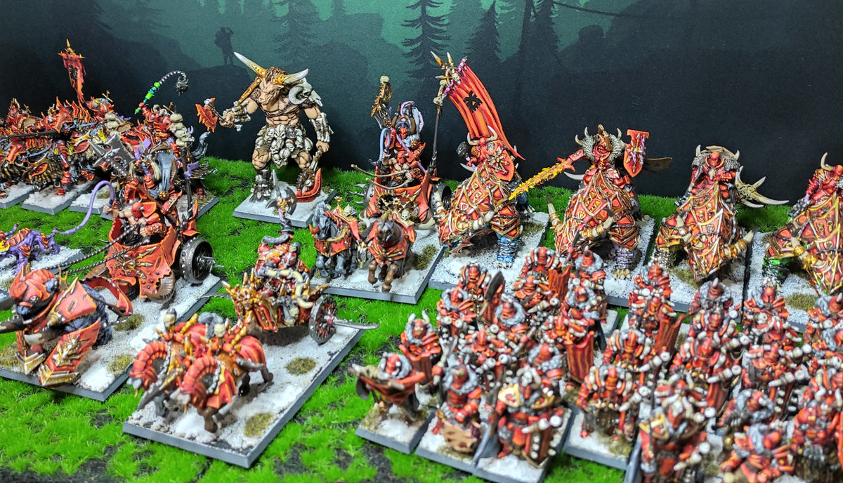 Miniature Warhammer stampate in resina 3D e di seconda mano