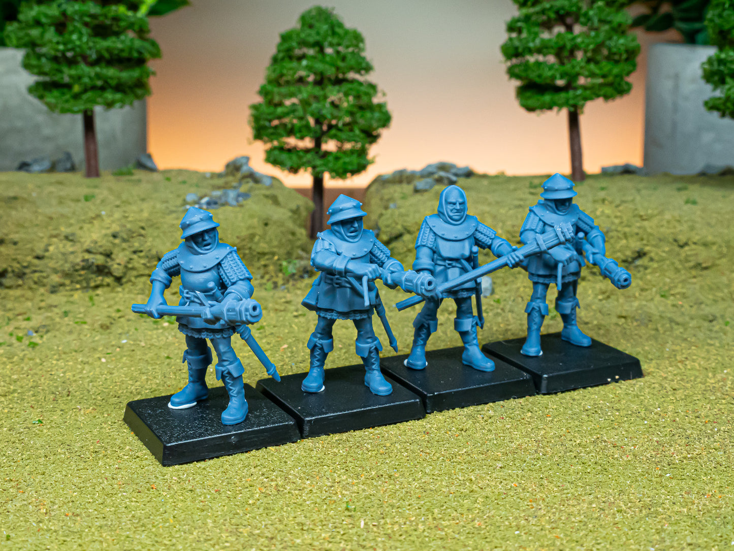 Gallia Shooters: Handgunners - Highlands Miniatures (4)