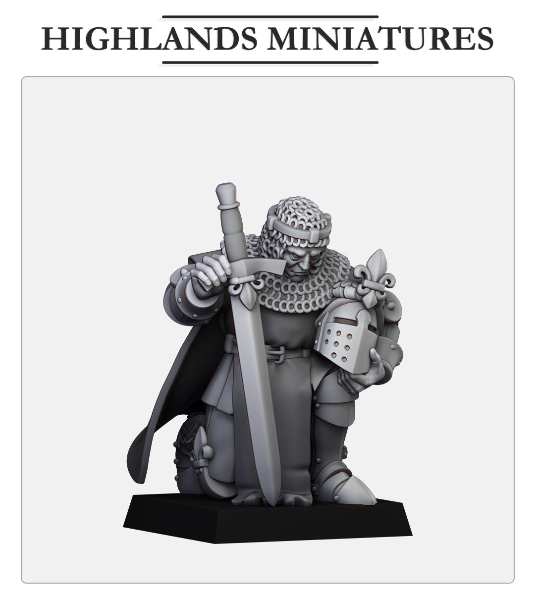 Praying Gallia Knight - Highlands Miniatures (1)