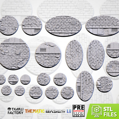 WWII Bases Textured Scenic Round and Oval Bases Compatible With Warhammer 40k Aos Standard or Topper