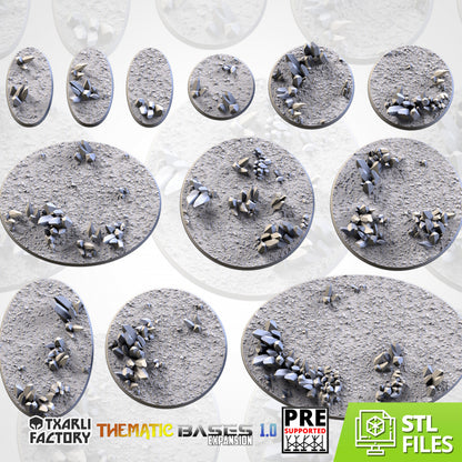 Glass Xenos Bases Textured Scenic Round and Oval Bases Compatible With Warhammer 40k Aos Standard or Topper