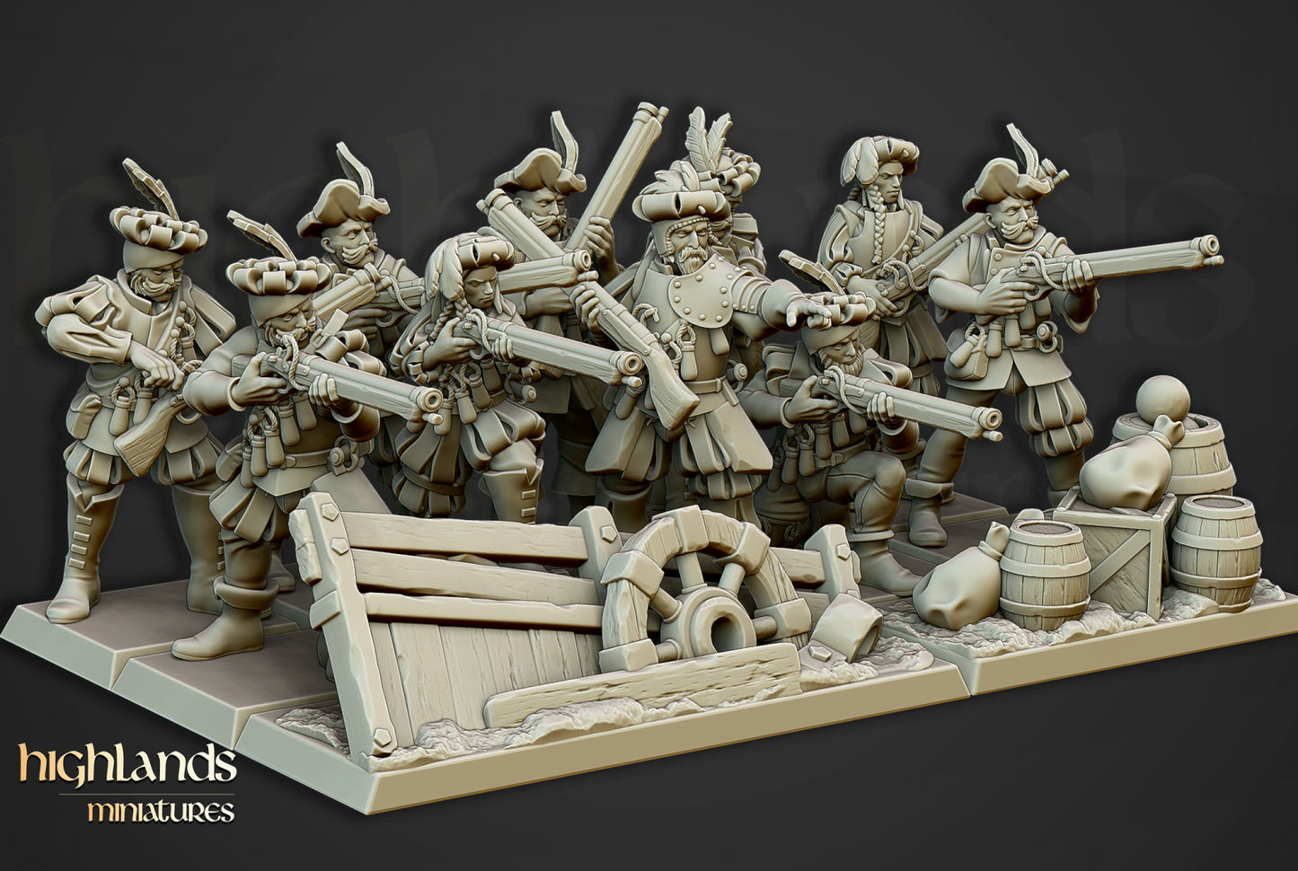 The Arquebusiers Unit - Highlands Miniatures (10)