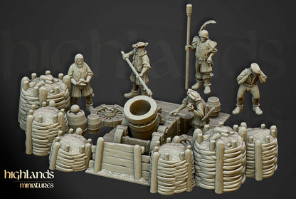 Sunland Artillery Mortar - Highlands Miniatures (1+5)