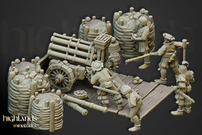 Sunland Artillery Volley Gun - Highlands Miniatures (1+5)