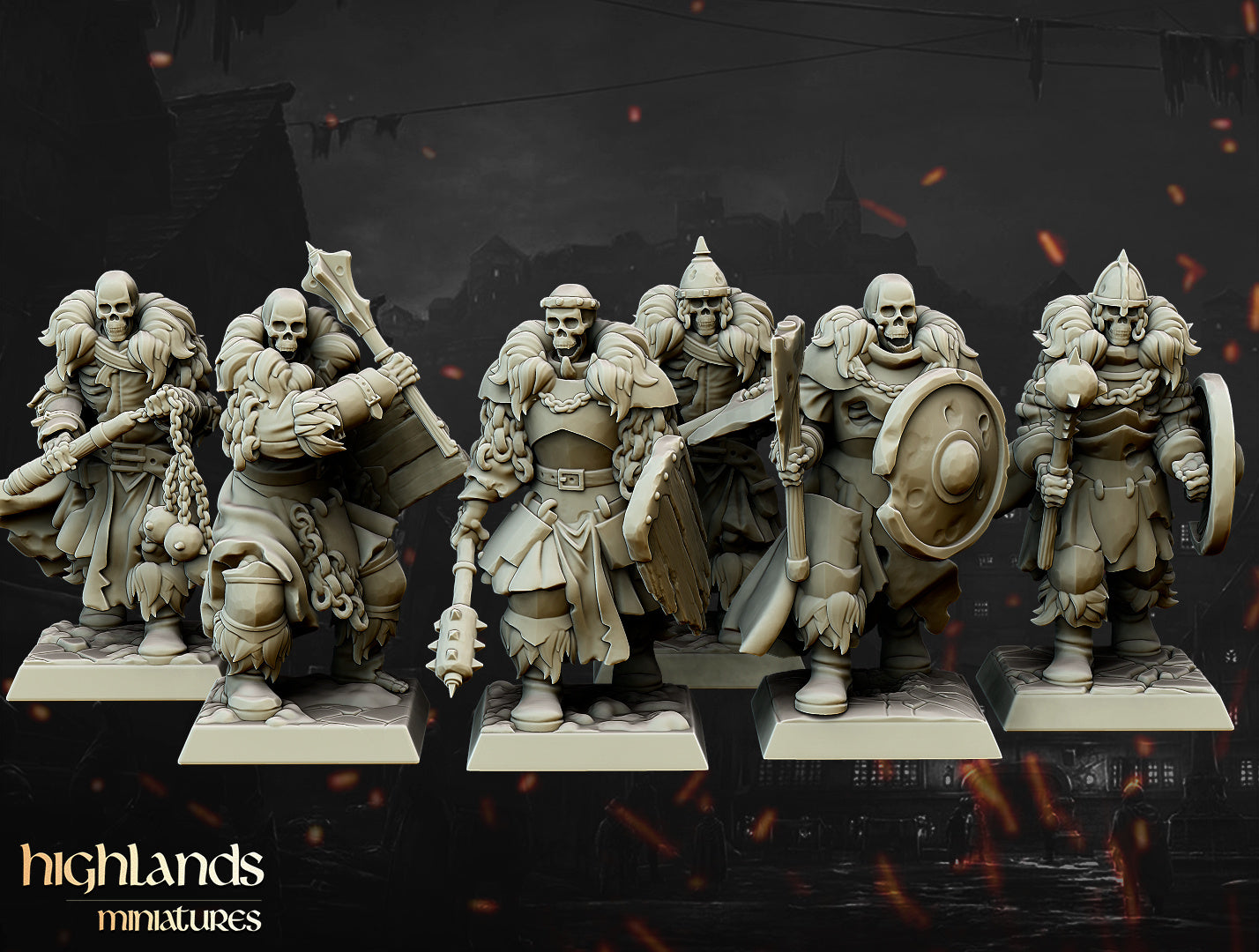 Undead Blackwatch Core Unit - Highlands Miniatures (10)