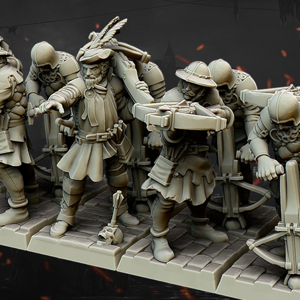 Medieval Crossbowmen Unit - Highlands Miniatures (10)