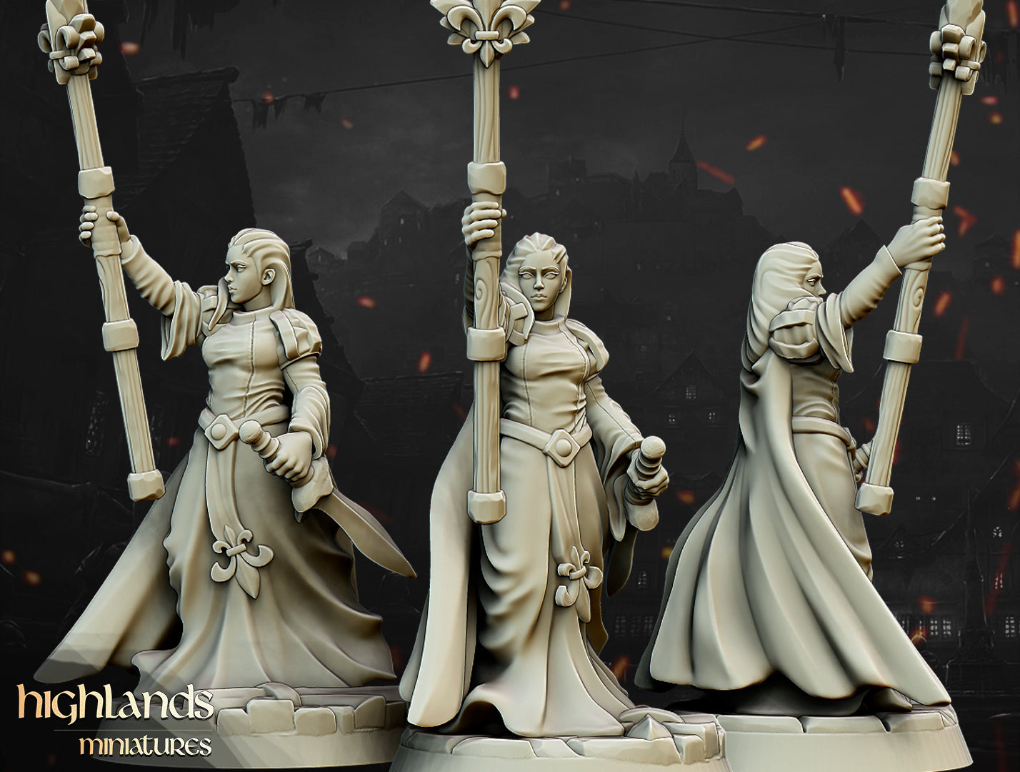 Damsel of the Lady on Foot - Highlands Miniatures (1)