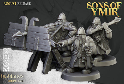 Dwarf Old Siege Engines Ballista - Highlands Miniatures (1)