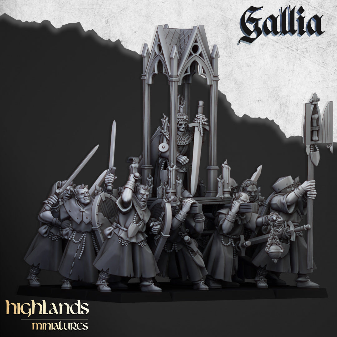 Grail Reliquiary + Pilgrims - Highlands Miniatures (1+6)