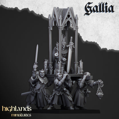 Grail Reliquiary + Pilgrims - Highlands Miniatures (1+6)