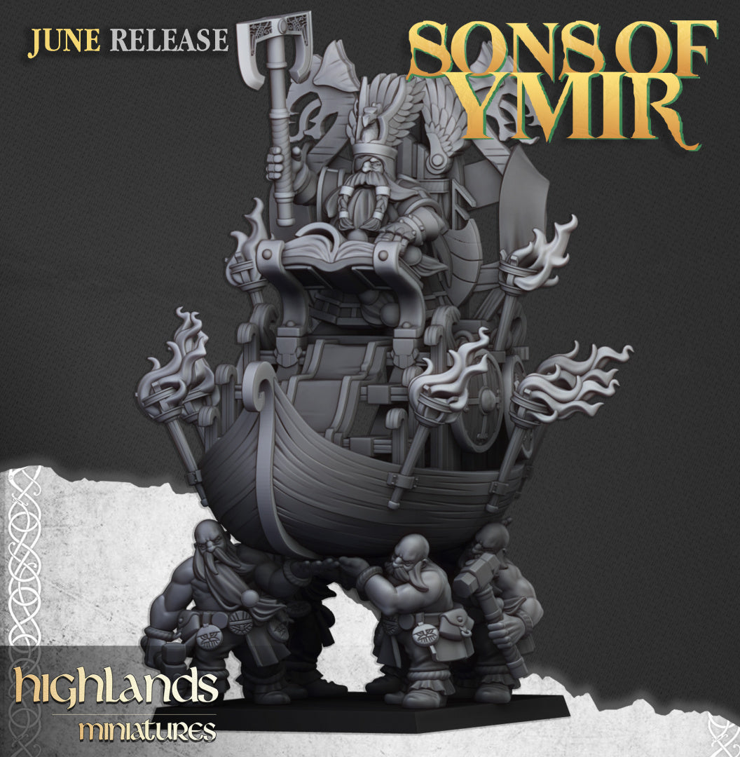 Dwarf King on Throne - Highlands Miniatures (1)