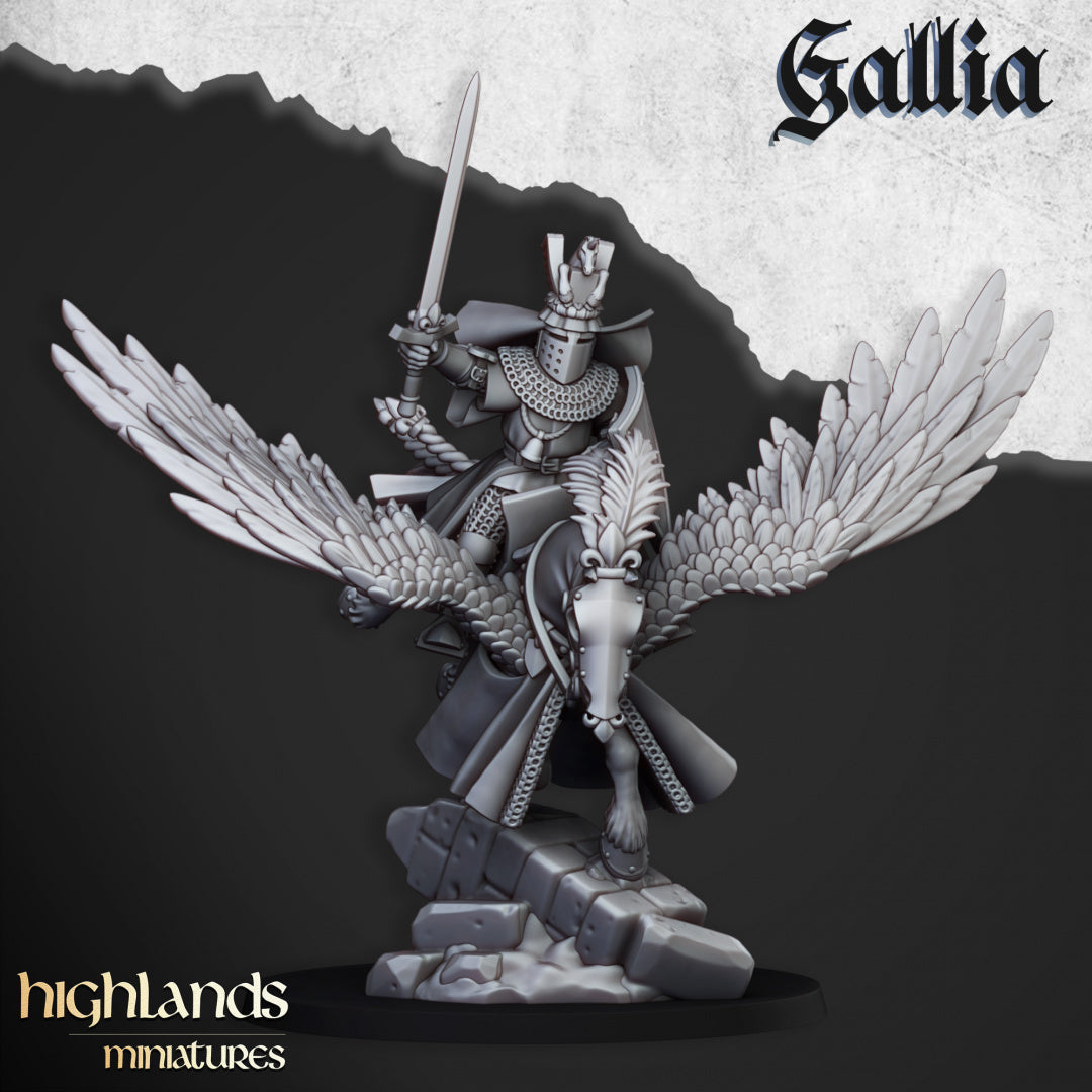 Gallia Knigths on Pegasus - Highlands Miniatures (3)