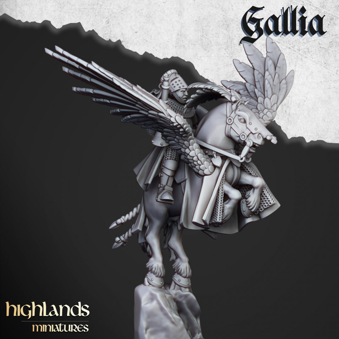 Gallia Knigths on Pegasus - Highlands Miniatures (3)