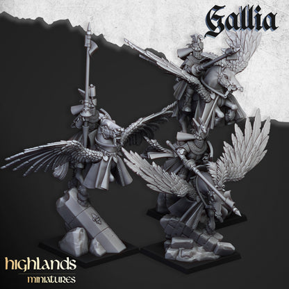 Gallia Knigths on Pegasus - Highlands Miniatures (3)