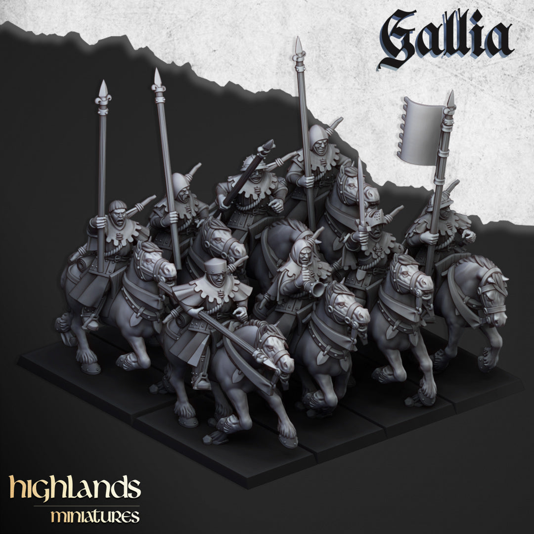 Mounted Men at Arms - Highlands Miniatures (5)