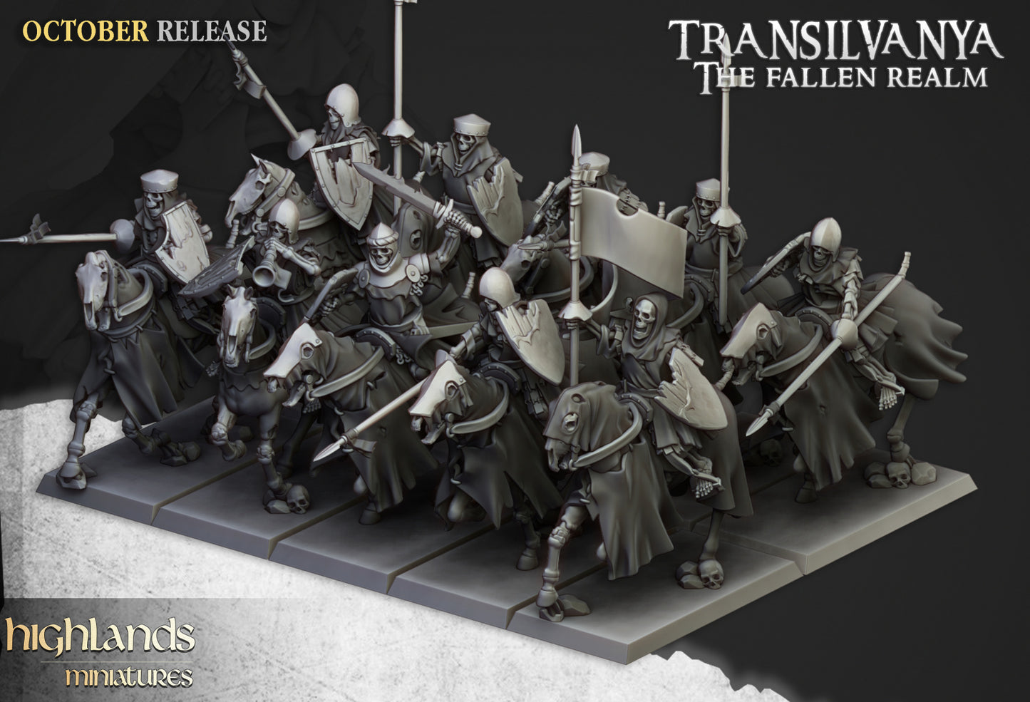 Mounted Skeletons - Highlands Miniatures (5)