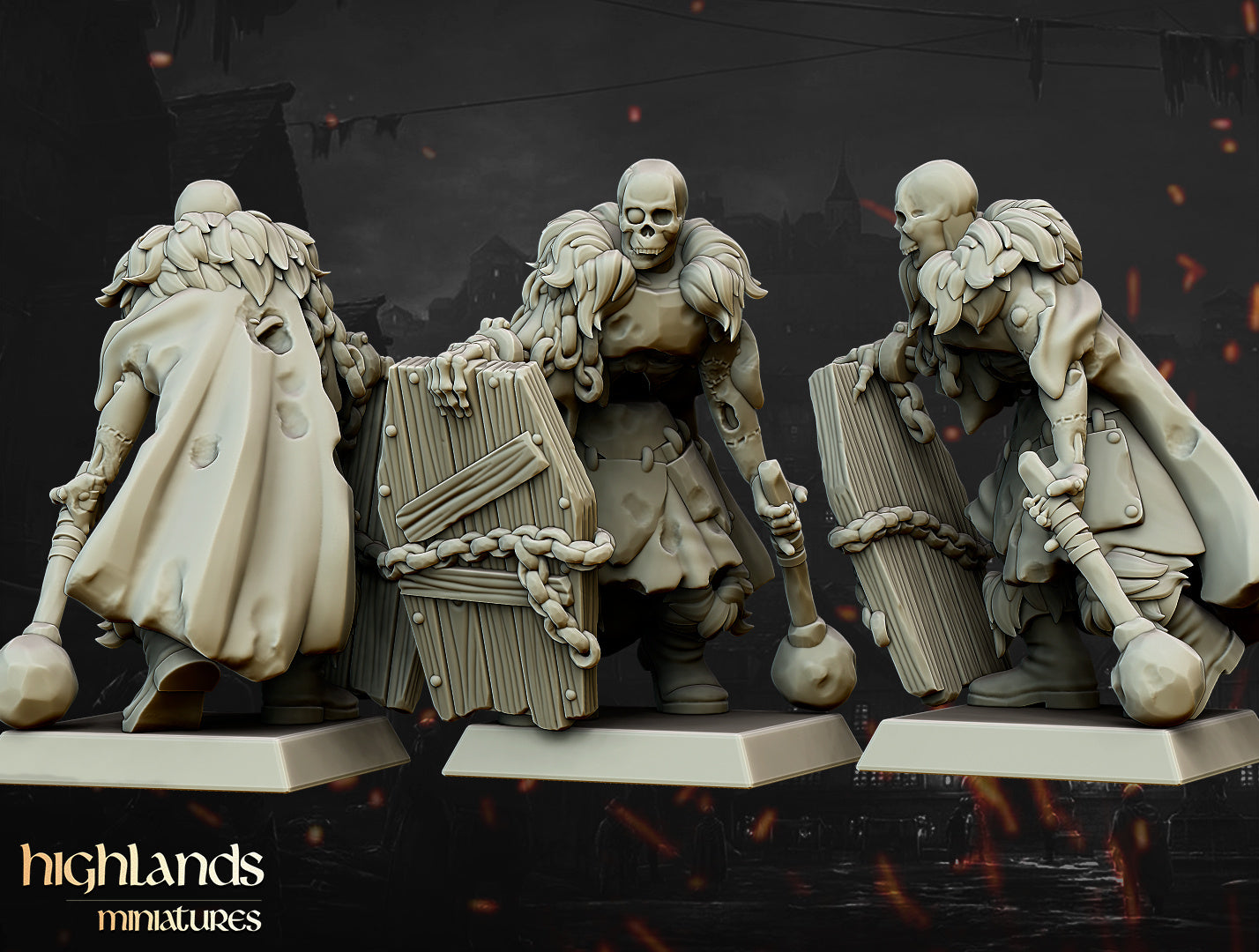 Undead Blackwatch Core Unit - Highlands Miniatures (10)