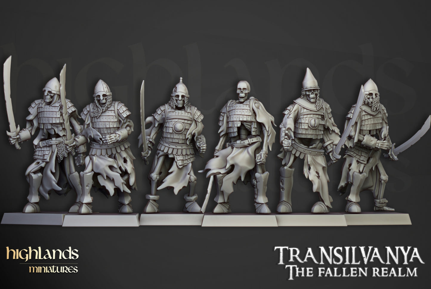 Skeleton Boyar Guard with Swords - Highlands Miniatures (10)