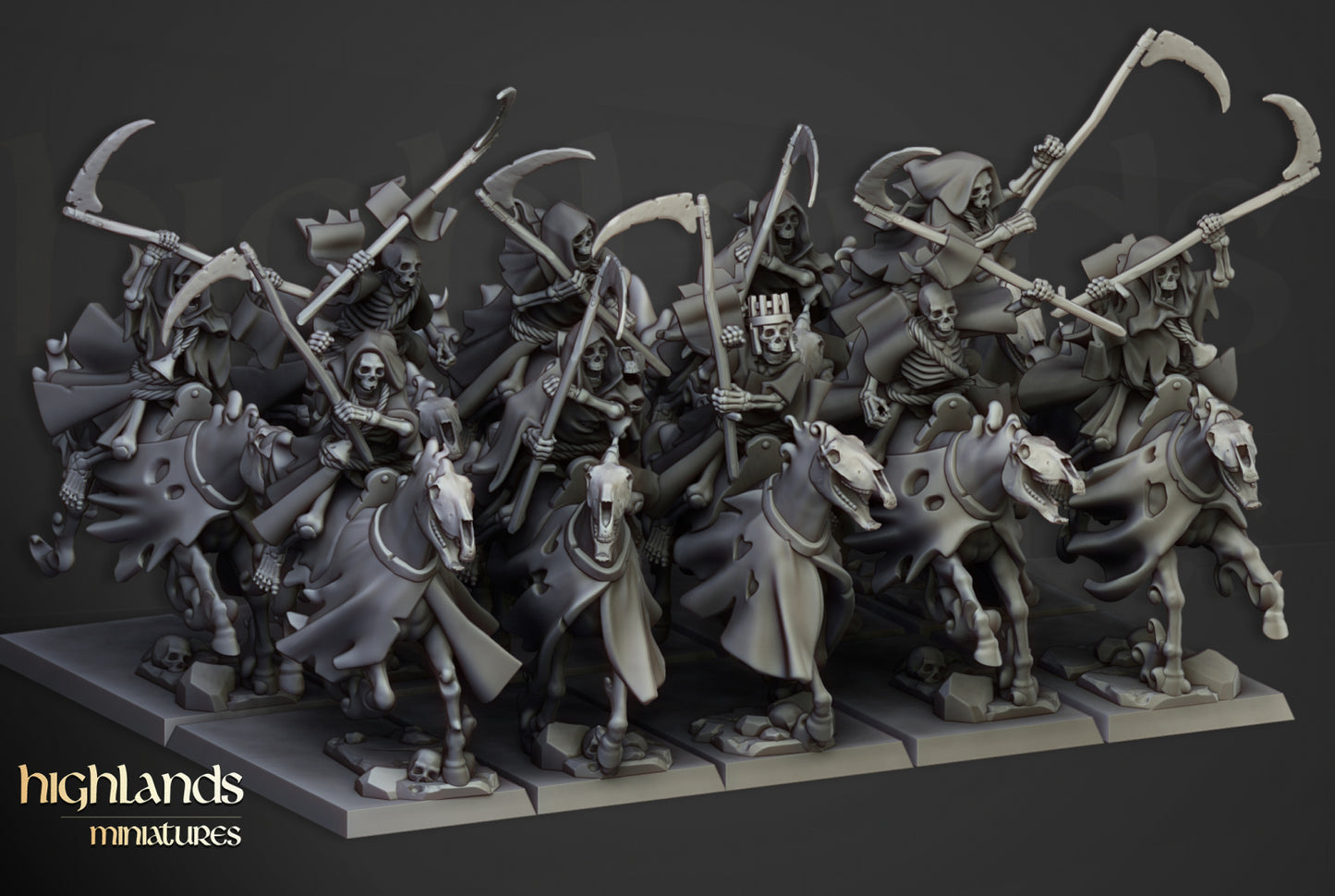 Spectral Cavalry Unit - Highlands Miniatures (5)