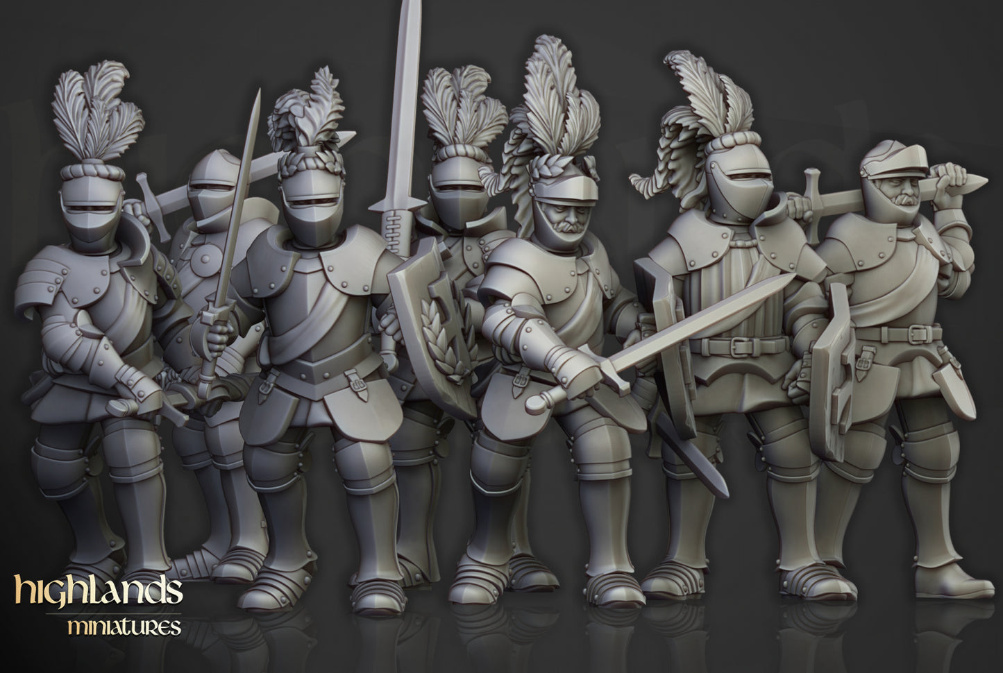 Sunland Knights on Foot - Highlands Miniatures (10)